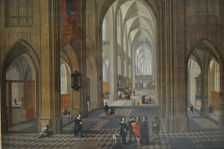 Pieter Neefs View of the interior of a church Sweden oil painting art